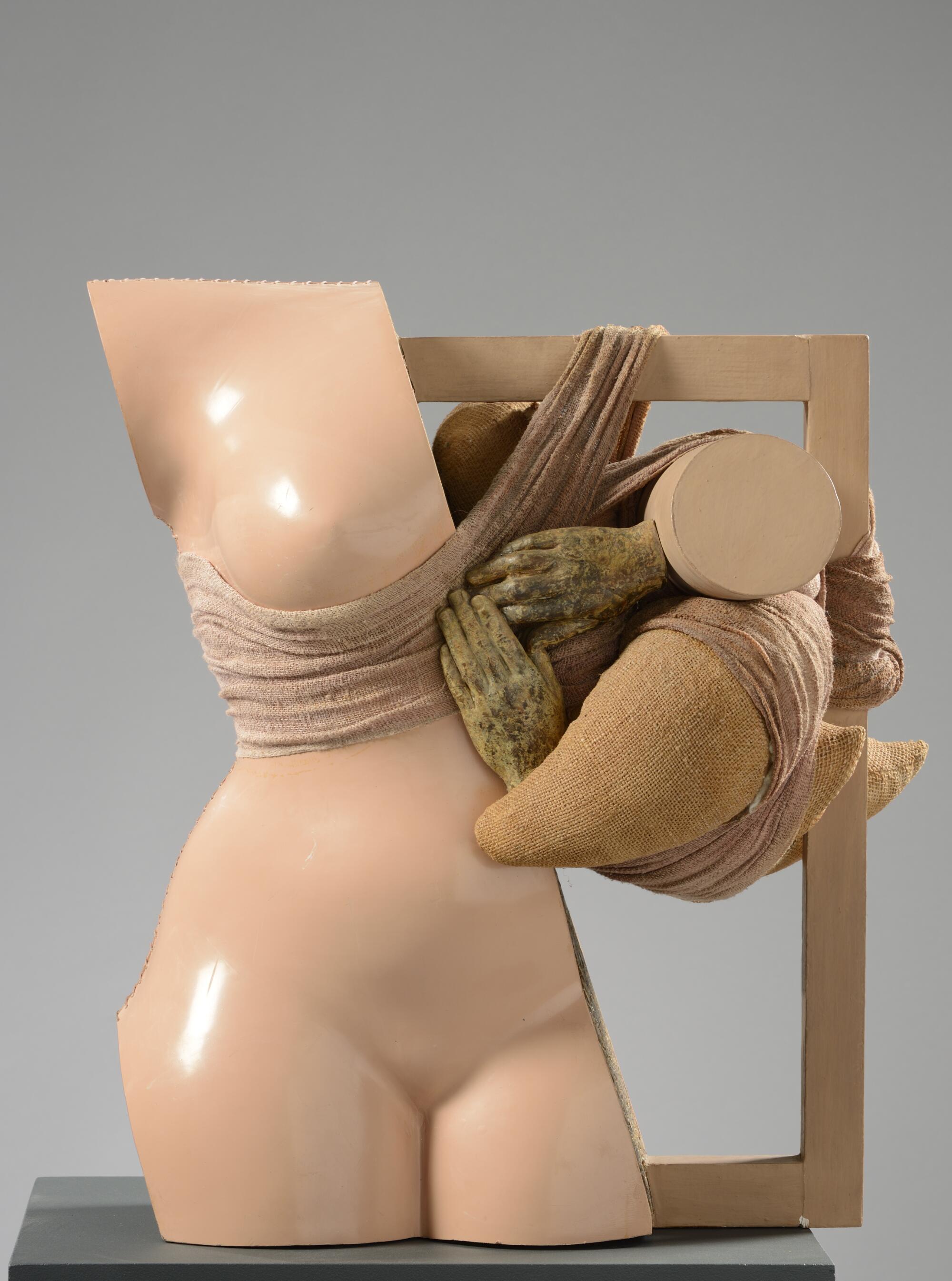 Preview of: Composition with a Torso and Child's Hands Buste mannequin rose sans tête