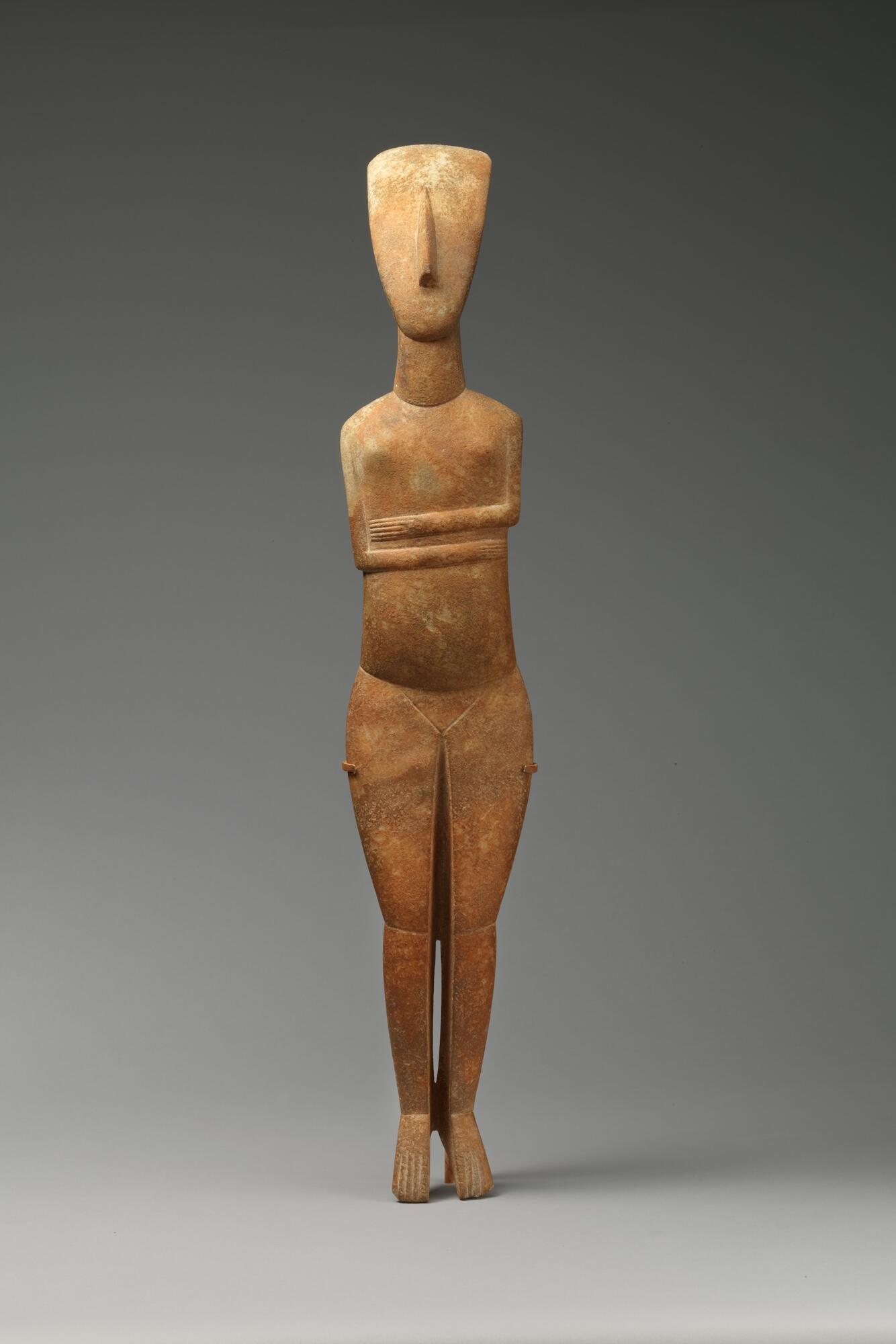 Preview of: Cycladic Marble Female Figure Sculpture représentant une figure humaine debout