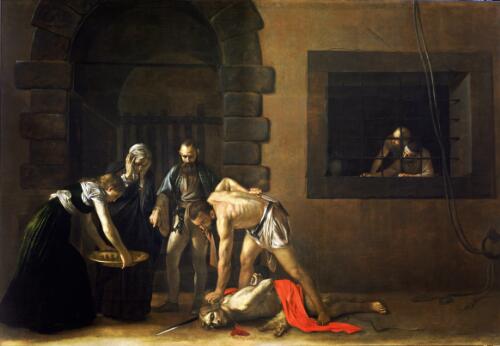 Scène dramatique montrant plusieurs personnages autour d’un homme allongé au sol dans un intérieur sombre.